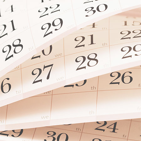 image of calendar pages Dr. Christine Rodgers Denver Plastic Surgery