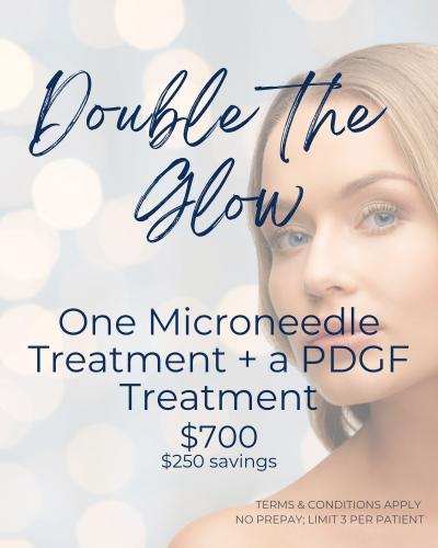 One Microneedle Treatment PLUS a PDGF Treatment for $700 (Save $250)